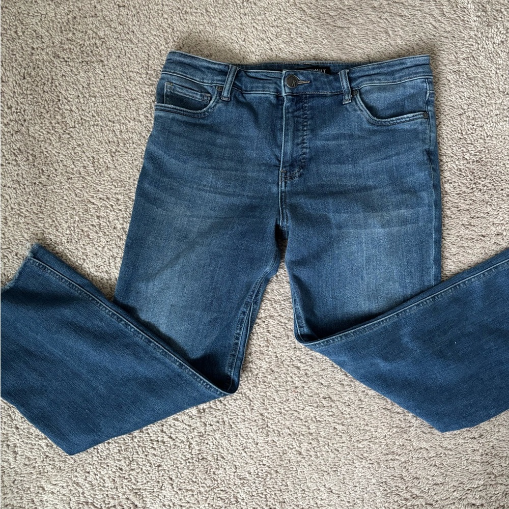 Women’s Kut from the Kloth kick flare cropped frayed jeans